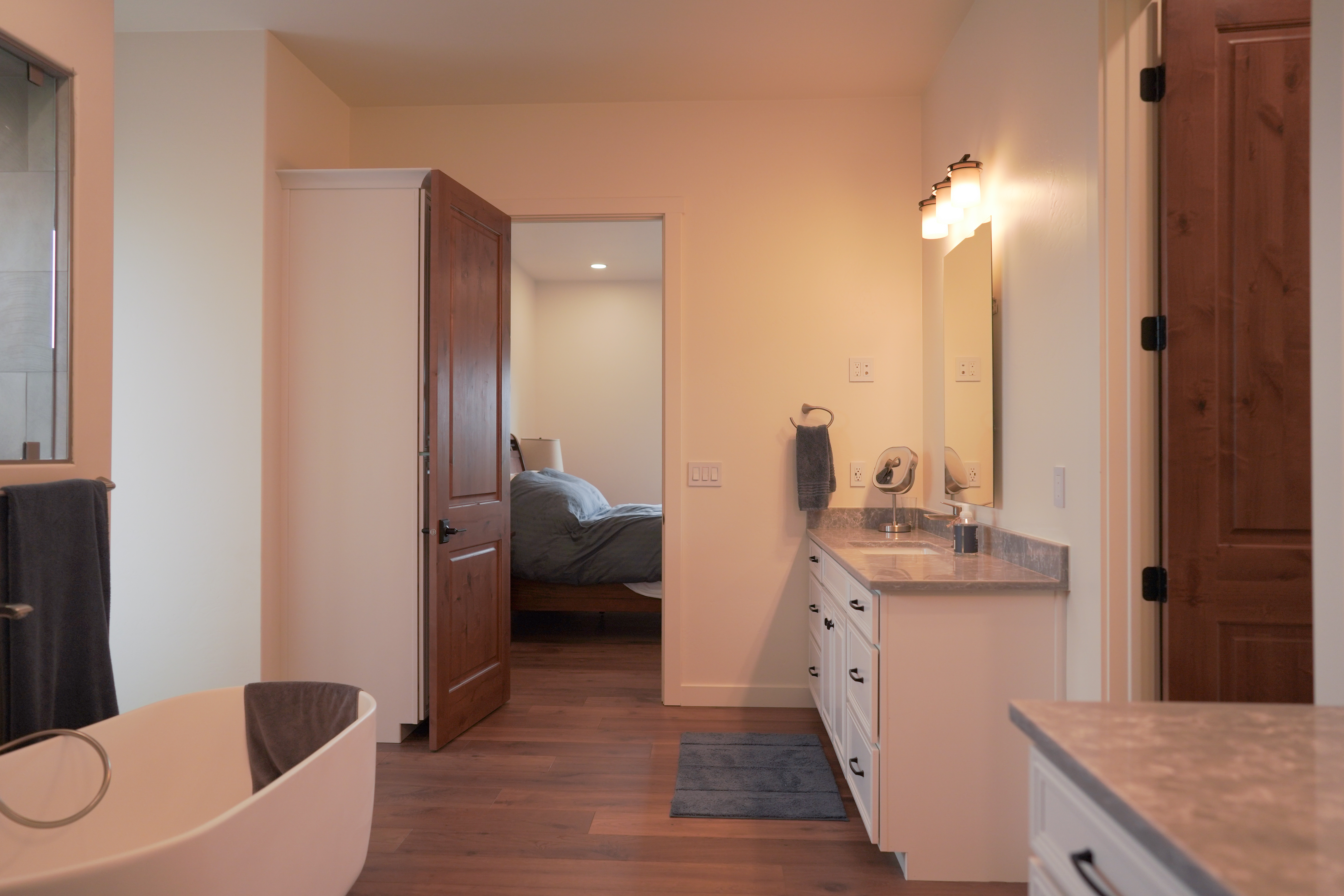 Custom tile work in Kalispell luxury home bathroom