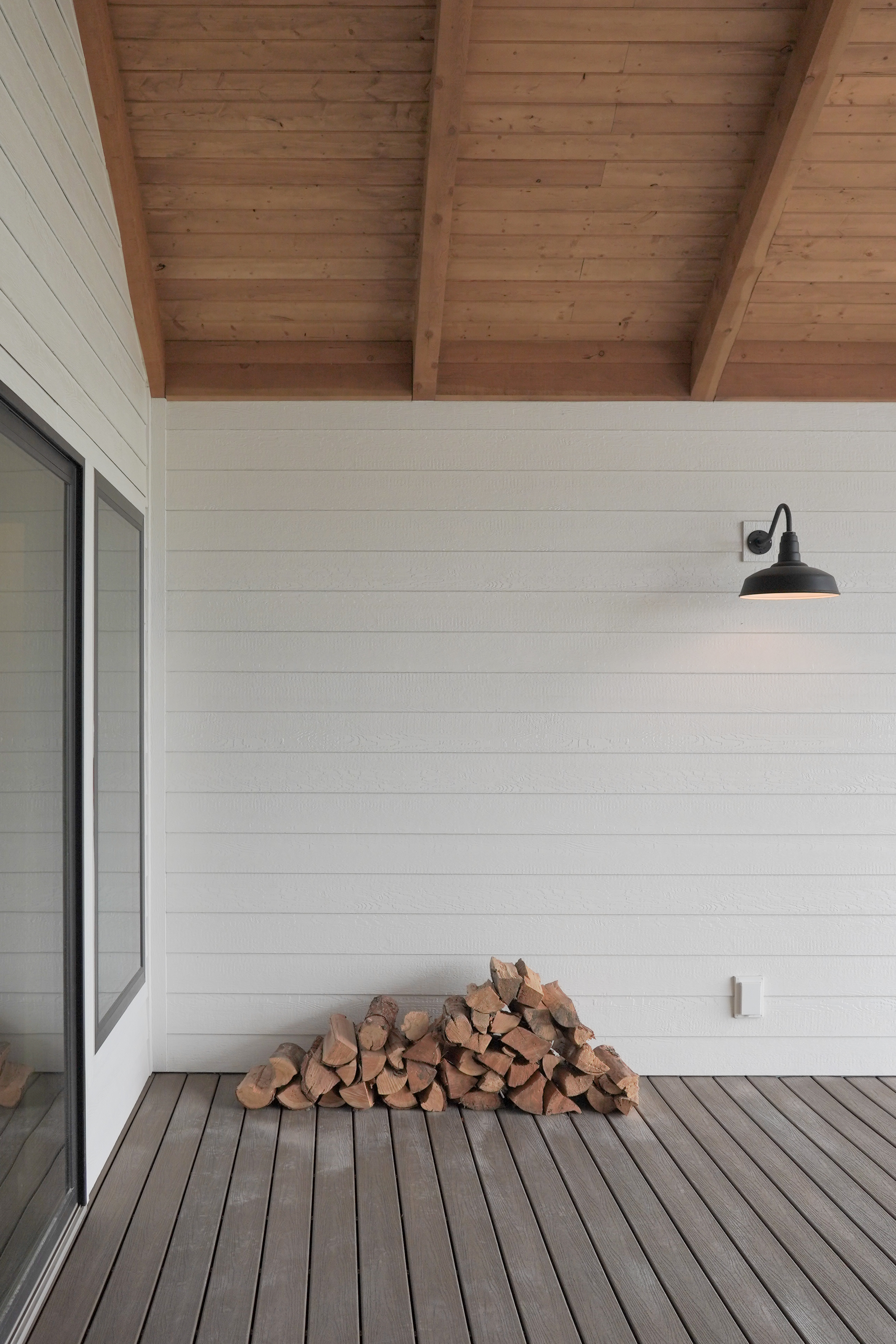 Kalispell custom home with detailed woodwork and framing